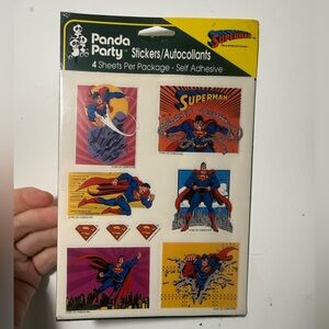 1992 Vintage Superman Stickers NIB Sealed by Panda Party
